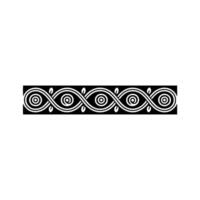Elegant Vintage Border, Stylized Swirls, Decorative Element vector