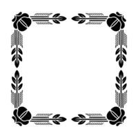 Elegant Botanical Frame, Vintage Style, Decorative Border - Art deco vector