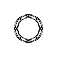 Intricate Celtic Knot Frame, Minimalist, Circle vector