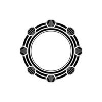 Geometric Shell Frame, Minimalist, Circular Motif, Circle vector
