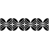 Stylized Botanical Border, Geometric Deco vector