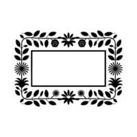 Geometric Botanical Frame, Minimalist, Decorative vector