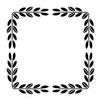 Elegant Laurel Wreath Border, Minimalist, Frame vector