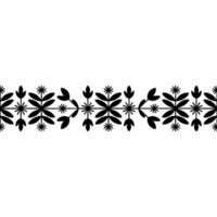 Geometric Floral Border, Mid-Century Modern - Pattern - Symmetry vector