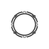 Intricate Rope Frame, Vintage Nautical Motif, Circle vector
