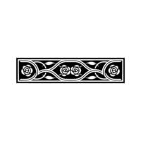 Elegant Celtic Rose Border, Vintage Element, Intricate vector