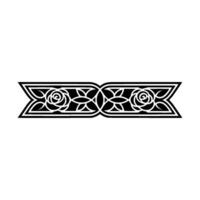 Intricate Celtic Rose Border, Vintage, Geometric vector