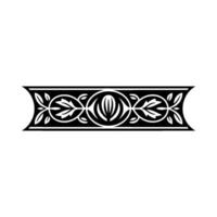 Elegant Botanical Border, Vintage Element, - Line art vector
