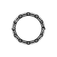 Nautical Circle Frame Anchor Rope Motif, Marine vector