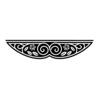 Elegant Black Floral Border, Vintage Element, - Ornament, Roses vector