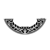 Stylized Leaf Emblem, Minimalist, Elegant Border vector