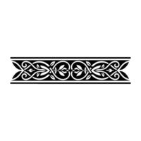 Intricate Celtic Border, Vintage Ornamentation, Decorative Element, Engraving vector
