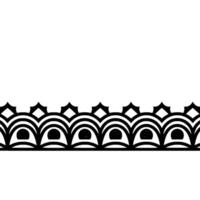 Art Deco Wave Border, Geometric Pattern, Vintage Style vector