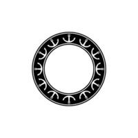 Nautical Anchor Circle Emblem, Steadfast Symbol vector