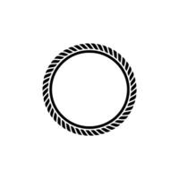 Nautical Circle Emblem, Minimalist vector