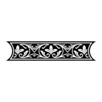 Intricate Black and White Decorative Border, Classical vector