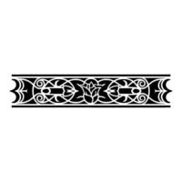 Intricate Black Ornamental Border, Art Nouveau vector