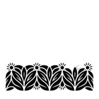 Abstract Floral Border, Minimalist, Serene Composition vector