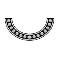 Nautical Shell Motif, Circular, Minimalist Illustration vector