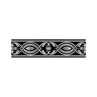 Intricate Celtic Border, Elegant Silver vector
