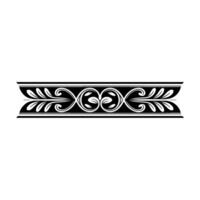 Elegant Black and White Decorative Border, Vintage Style - Scroll vector
