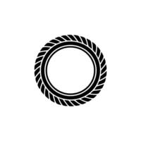 Minimalist Rope Circle Emblem, Modern Branding vector