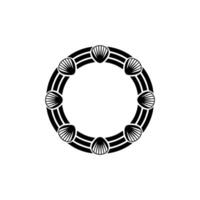 Oceanic Circle Shell Motif, Minimalist, Tranquil Symbol vector