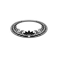 Elegant Oval Ornament, Vintage Botanical, Frame vector