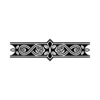 Elegant Floral Border, Vintage, Decorative Element - Gothic vector