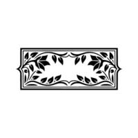Elegant Botanical Frame, Vintage Element - Scrollwork vector