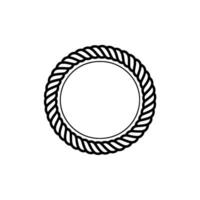 Intricate Rope Circle, Minimalist, Circular Motif, Minimalism vector