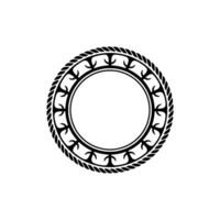 Nautical Seal Emblem, Vintage Style, Circular Border vector