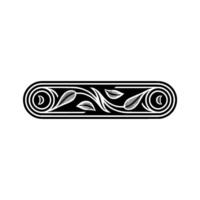 Elegant Scroll Ornament, Vintage Botanical vector