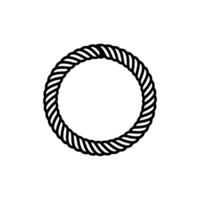 Minimalist Rope Circle, Modern, Circular Motif vector
