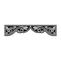 Elegant Black and White Decorative Border Element, Ornament vector