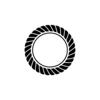 Minimalist Rope Circle, Continuous Loop Symbol vector