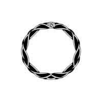 Woven Circle, Minimalist Emblem, Symbolic Loop vector