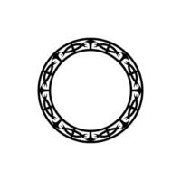 Intricate Celtic Circle, Minimalist, Border vector
