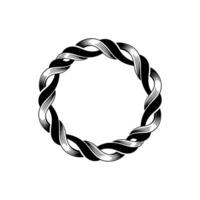 Intricate Woven Circle, Minimalist, Elegant Emblem vector