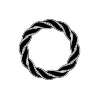 Infinite Loop Minimalist Black Rope Circle vector