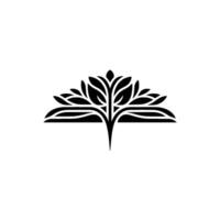 Elegant Black Tree Emblem, Minimalist Botanical vector