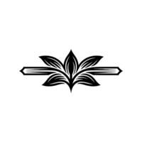 Elegant Floral Emblem, Minimalist, Symbolic Motif vector