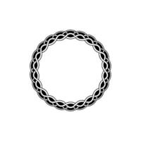 Intricate Celtic Knot Border, Minimalist, Circular vector