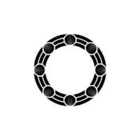 Circular Emblem, Minimalist, Symbolic Ring, Abstract Pattern vector
