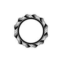 Abstract Spiral Frame, Minimalist, Circular Motif vector