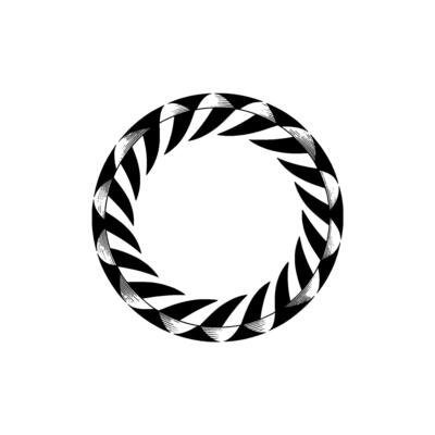 Abstract Circular Motif, Dynamic Lines, Minimalist
