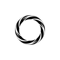 Abstract Spiral Emblem, Minimalist, Circular Motif, Monochrome vector