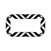 Metallic Ribbon Frame, Modern, Elegant Border vector