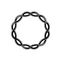 Intricate Celtic Knot Frame, Minimalist - Circle vector