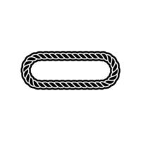 Intricate Rope Outline, Minimalist Nautical vector